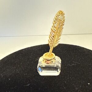 Swarovski Crystal Memories Classics Inkwell Quill Pen Figurine Original Box
